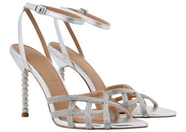 ALESSANDRA BRUNI Πέδιλα Γυναικεία 700-058 ΑΣΗΜΙ ΣΤΡΑΣ W47000586E94 - ALESSANDRA BRUNI - 