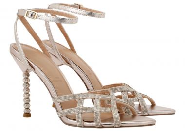 ALESSANDRA BRUNI Πέδιλα Γυναικεία 700-058 ΠΛΑΤΙΝΑ ΣΤΡΑΣ W47000586Z36 - ALESSANDRA BRUNI - 