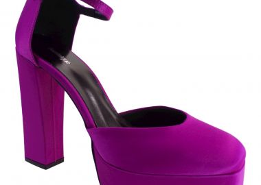 Alessandra Paggioti Γυναικεία Παπούτσια Γόβες 76183 Φούξια Σατέν - Alessandra Paggioti - 