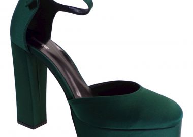 Alessandra Paggioti Γυναικεία Παπούτσια Γόβες 76183 Πράσινο Σατέν - Alessandra Paggioti - 