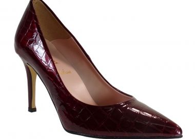 Alessandra Paggioti Γυναικεία Παπούτσια Γόβες 81001 Κόκκινο Κροκό Λουστρίνι - Alessandra Paggioti - 