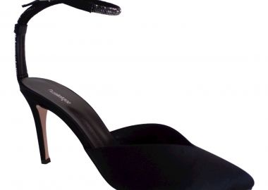 Alessandra Paggioti Γυναικεία Παπούτσια Γόβες 81201 Μαύρο Σατέν - Alessandra Paggioti - 