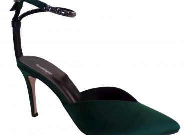 Alessandra Paggioti Γυναικεία Παπούτσια Γόβες 81201 Πράσινο Σατέν - Alessandra Paggioti - 