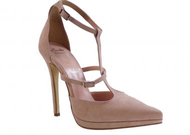 Alessandra Paggioti Γυναικεία Παπούτσια Γόβες 88532 Nude Καστόρι - Alessandra Paggioti - 