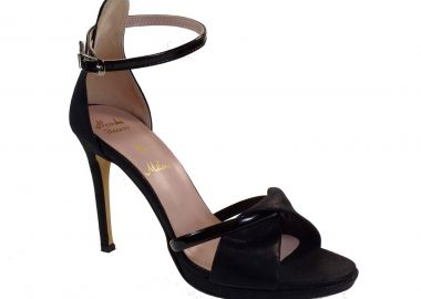 Alessandra Paggioti Γυναικεία Πέδιλα 40637 Μαύρο Λουστρίνι - Alessandra Paggioti - 