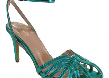 Alessandra Paggioti Γυναικεία Πέδιλα 41060 Πράσινο Μεταλλικό - Alessandra Paggioti - 