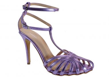 Alessandra Paggioti Γυναικεία Πέδιλα 50050 Λιλιά Μεταλλικό - Alessandra Paggioti - 