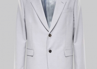 ALEXANDER MCQUEEN Ανδρικό Γκρι Light Grey Tailored Jacket - ALEXANDER MCQUEEN - 