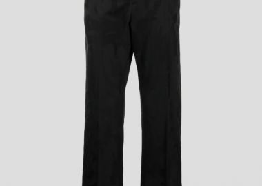 ALEXANDER MCQUEEN Ανδρικό Μαύρο Jacquard Tailored Trousers - ALEXANDER MCQUEEN - 