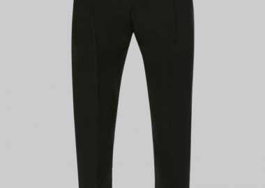ALEXANDER MCQUEEN Ανδρικό Μαύρο Japanese Tuxedo Trousers - ALEXANDER MCQUEEN - 