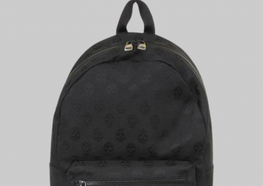 ALEXANDER MCQUEEN Ανδρικό Μαύρο Metropolitan Skull Print Backpack - ALEXANDER MCQUEEN - 