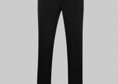 ALEXANDER MCQUEEN Ανδρικό Μαύρο Straight Leg Tailored Trousers - ALEXANDER MCQUEEN - 
