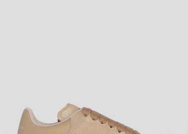ALEXANDER MCQUEEN Ανδρικό Μπεζ Classic Suede Sneakers - ALEXANDER MCQUEEN - 