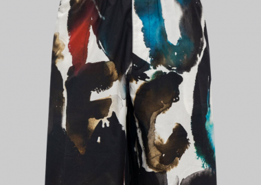 ALEXANDER MCQUEEN Ανδρικό Πολύχρωμο Watercolor Print Shorts - ALEXANDER MCQUEEN - 