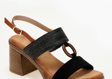 All day πέδιλα με χοντρό τακούνι - Μαύρο - Issue - 