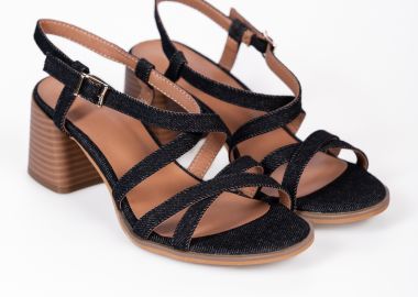 All day πέδιλα με χοντρό τακούνι - Μαύρο - Issue - 