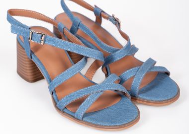 All day πέδιλα με χοντρό τακούνι - Μπλε - Issue - 