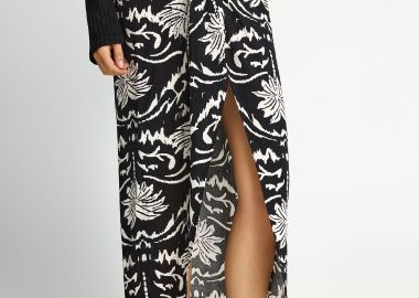 All over printed midi φούστα με άνοιγμα - FUNKY BUDDHA - 