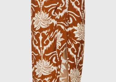 All over printed midi φούστα με άνοιγμα - FUNKY BUDDHA - 