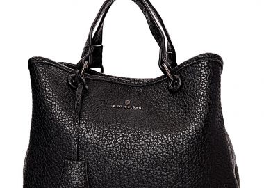 allday τσάντα χειρός τεχνόδερμα Pasadena μαύρο - PerfectDress.gr - 