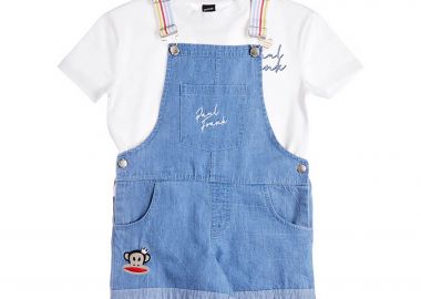 Alouette παιδική denim σαλοπέτα και μπλούζα 