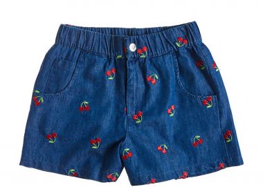 Alouette παιδικό denim σορτς με τυπώματα (6-16 ετών) - 00913659 Μπλε Σκούρο - ALOUETTE - 
