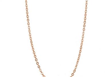 Αλυσίδα Από Ανοξείδωτο Ατσάλι Ροζ Επιχρυσωμένο AS19602 50cm - AMOR AMOR - 