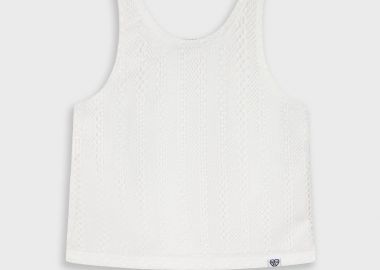 Αμάνικη μπλούζα για κορίτσι - Εκρού 16-225231-5 - energiers - 