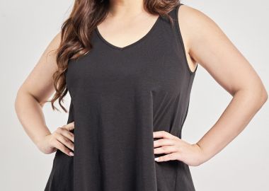 Αμάνικο βαμβακερό τοπ -  - 