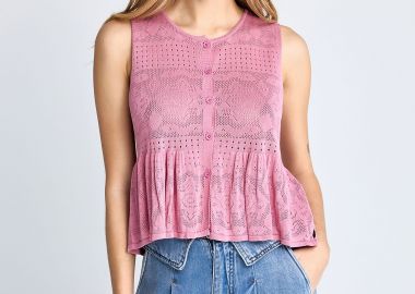 Αμάνικο crochet τοπ - FUNKY BUDDHA - 