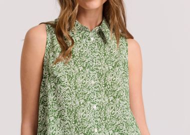 Αμάνικο εμπριμέ πουκάμισο - FUNKY BUDDHA - 