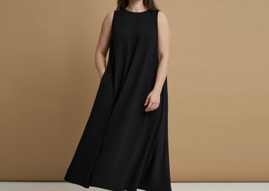 Αμάνικο maxi φόρεμα airwashed κρεπ - MAT FASHION - 