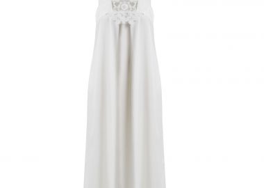Αμάνικο maxi φόρεμα με δαντέλα - MAT FASHION - 