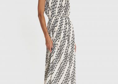 Αμάνικο μάξι φόρεμα με ριγέ print - 5206634984203 -  - 