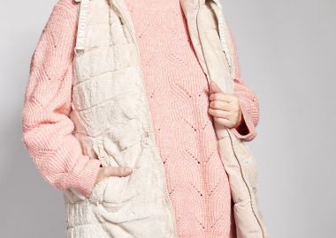 Αμάνικο μπουφάν διπλής όψης με γούνινη επένδυση -  - 