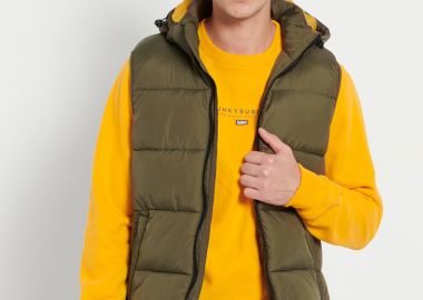 Αμάνικο μπουφάν με αποσπώμενη κουκούλα - FUNKY BUDDHA - 