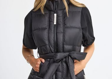 Αμάνικο μπουφάν με ζώνη - FUNKY BUDDHA - 