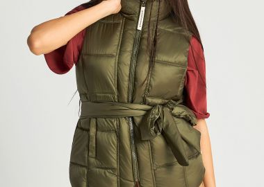 Αμάνικο μπουφάν με ζώνη - FUNKY BUDDHA - 