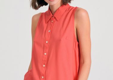 Αμάνικο πουκάμισο από βισκόζη - The essentials - FUNKY BUDDHA - 