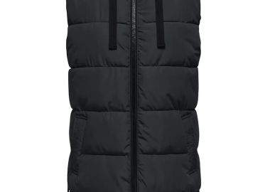 Αμάνικο puffer μπουφάν σε μαύρο χρώμα -  - 