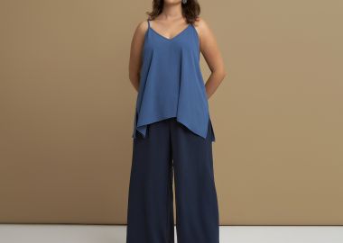 Αμάνικο τοπ κρεπ airwashed - MAT FASHION - 