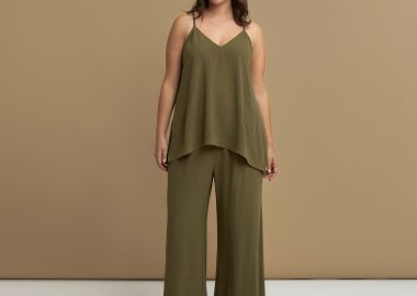 Αμάνικο τοπ κρεπ airwashed - MAT FASHION - 