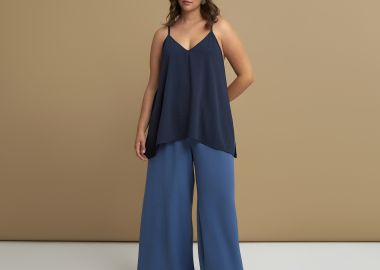 Αμάνικο τοπ κρεπ airwashed - MAT FASHION - 