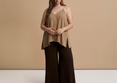 Αμάνικο τοπ κρεπ airwashed - MAT FASHION - 