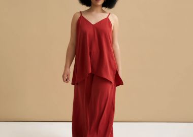 Αμάνικο τοπ κρεπ airwashed - MAT FASHION - 