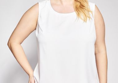 Αμάνικο τοπ με lurex στη στρογγυλή λαιμόκοψη -  - 