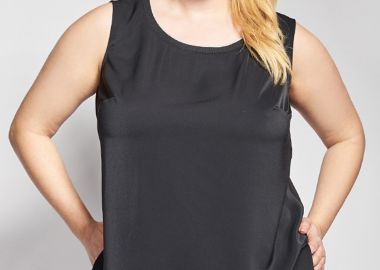 Αμάνικο τοπ με lurex στη στρογγυλή λαιμόκοψη -  - 