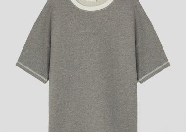 AMERICAN VINTAGE Ανδρικό Γκρι Didow Melange T-Shirt - AMERICAN VINTAGE - 