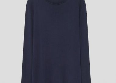 AMERICAN VINTAGE Ανδρικό Μπλε Long Sleeved Navy Pullover - AMERICAN VINTAGE - 