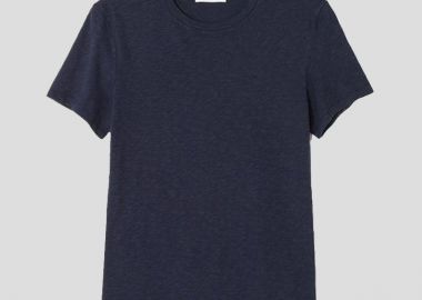 AMERICAN VINTAGE Ανδρικό Μπλε Navy Bysapick T-Shirt - AMERICAN VINTAGE - 